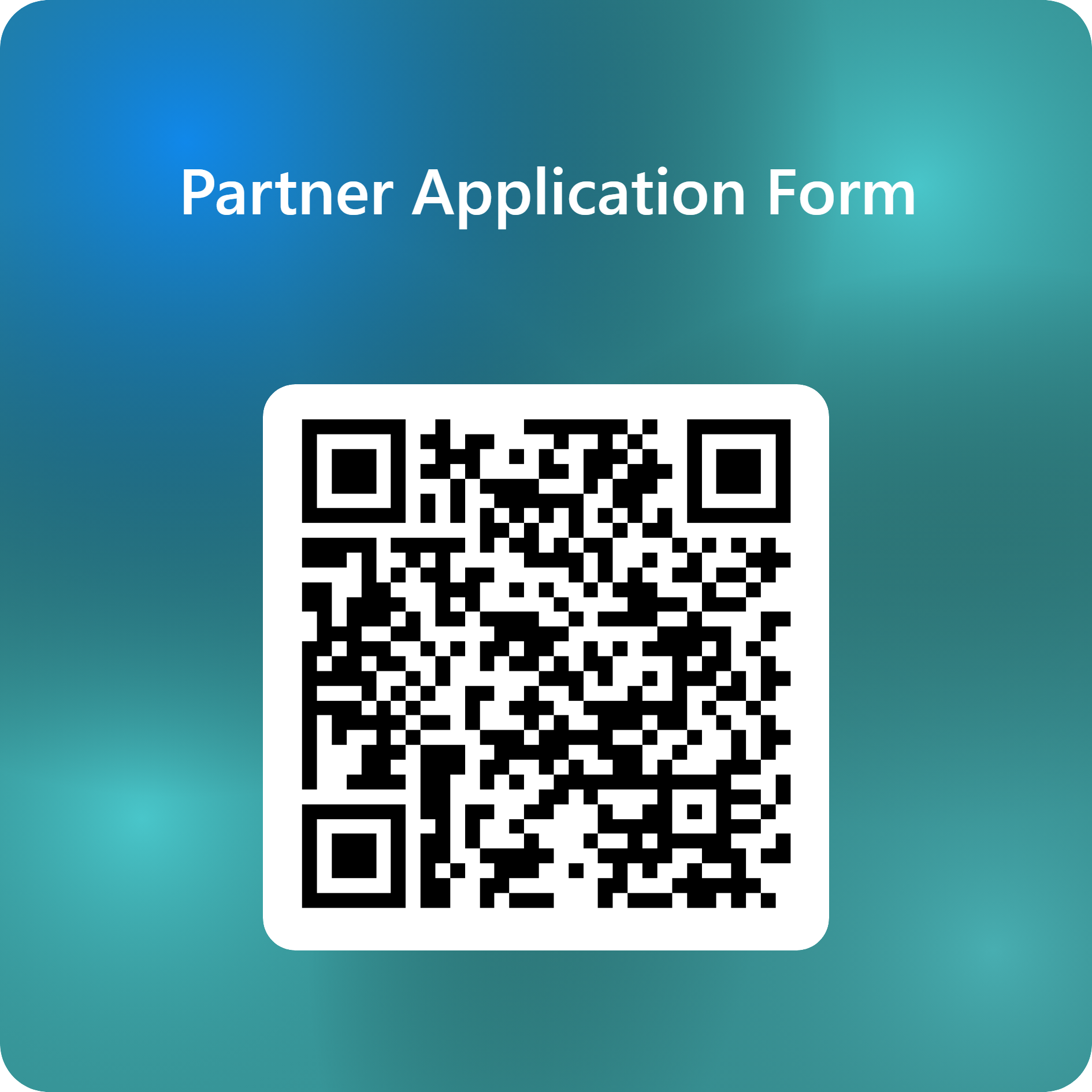 Scan to apply as a partner